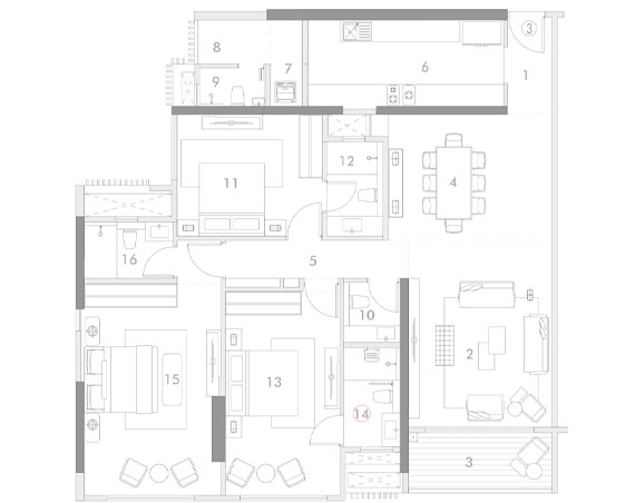 Rustomjee Crescent Floor Plan